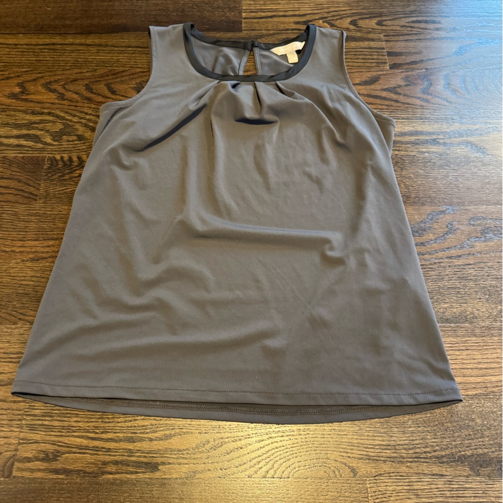 Banana Republic Factory Gray Sleeveless Blouse